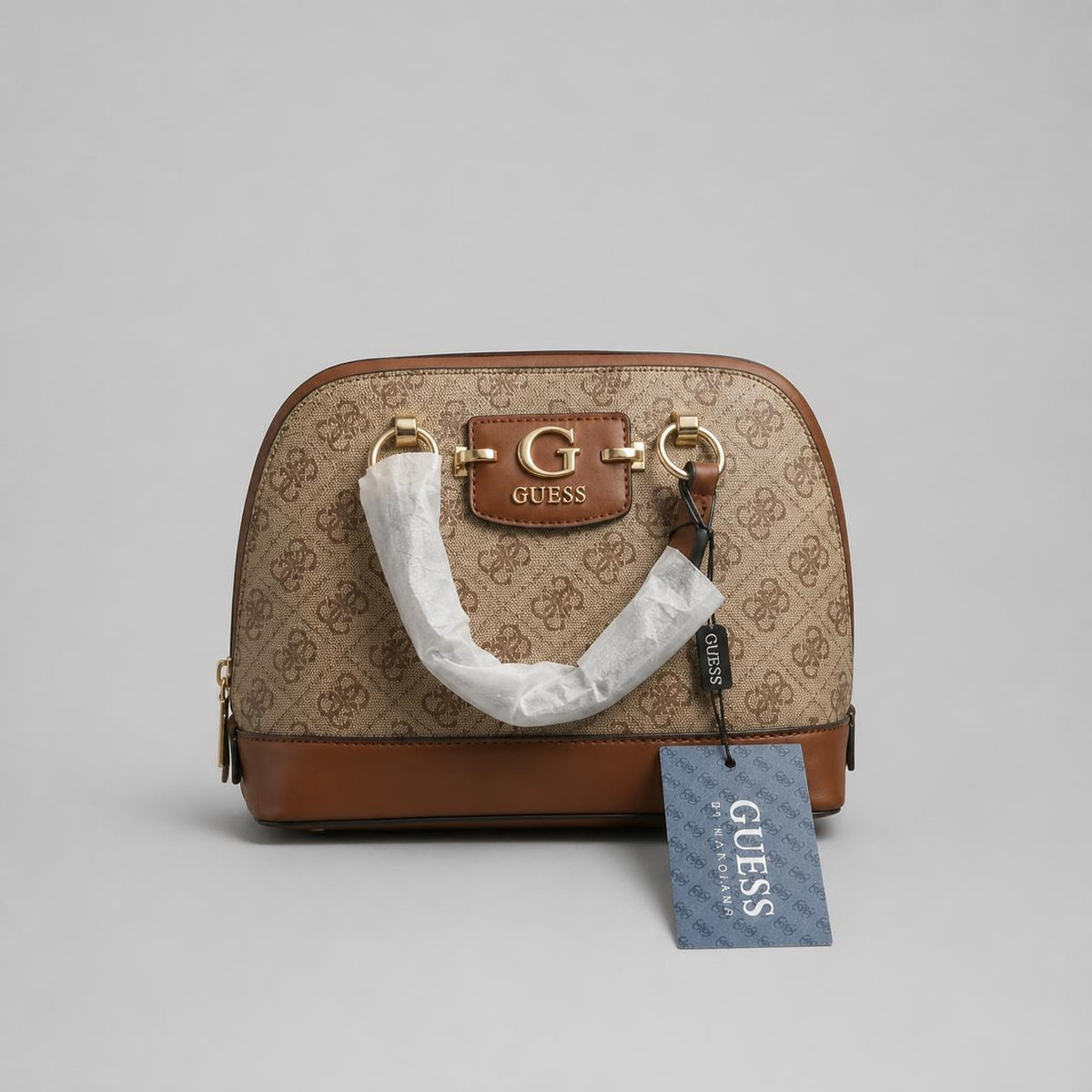 Women's Quattro G Print Top Handle Bag with Gold Hardware