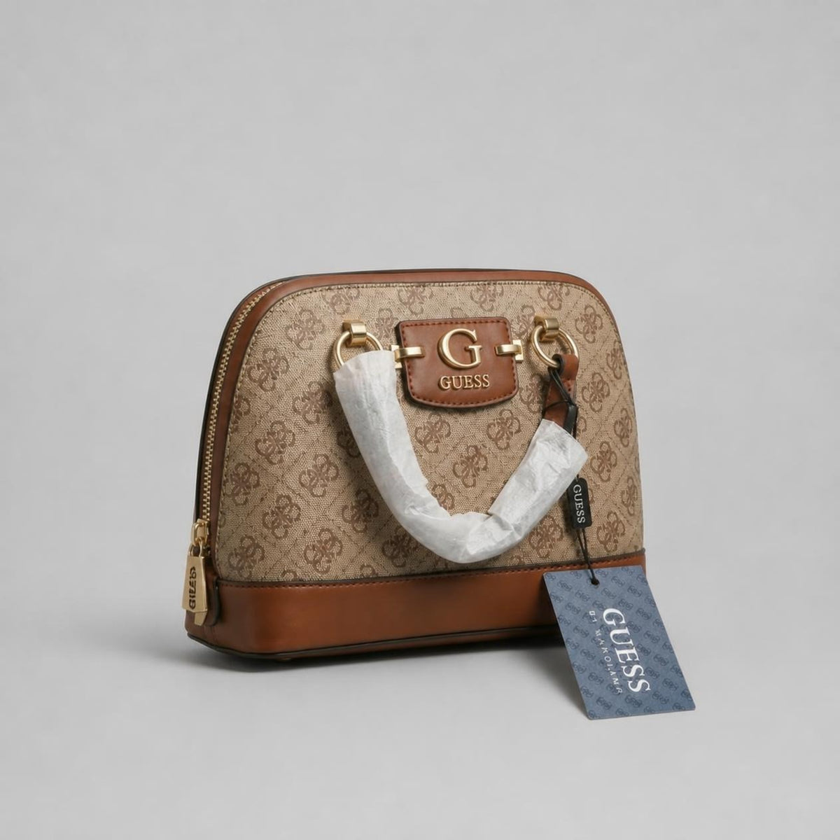 Women's Quattro G Print Top Handle Bag with Gold Hardware