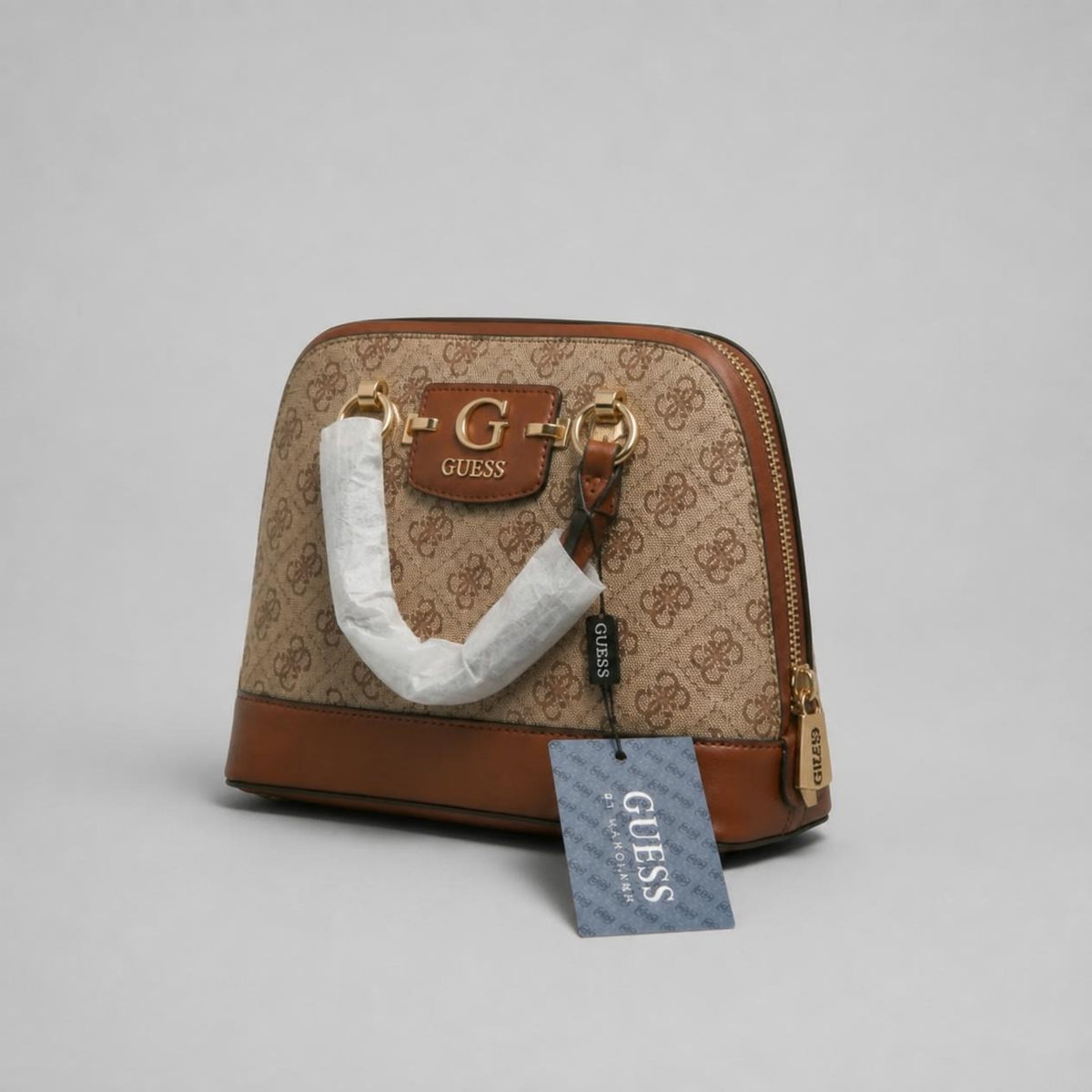 Women's Quattro G Print Top Handle Bag with Gold Hardware