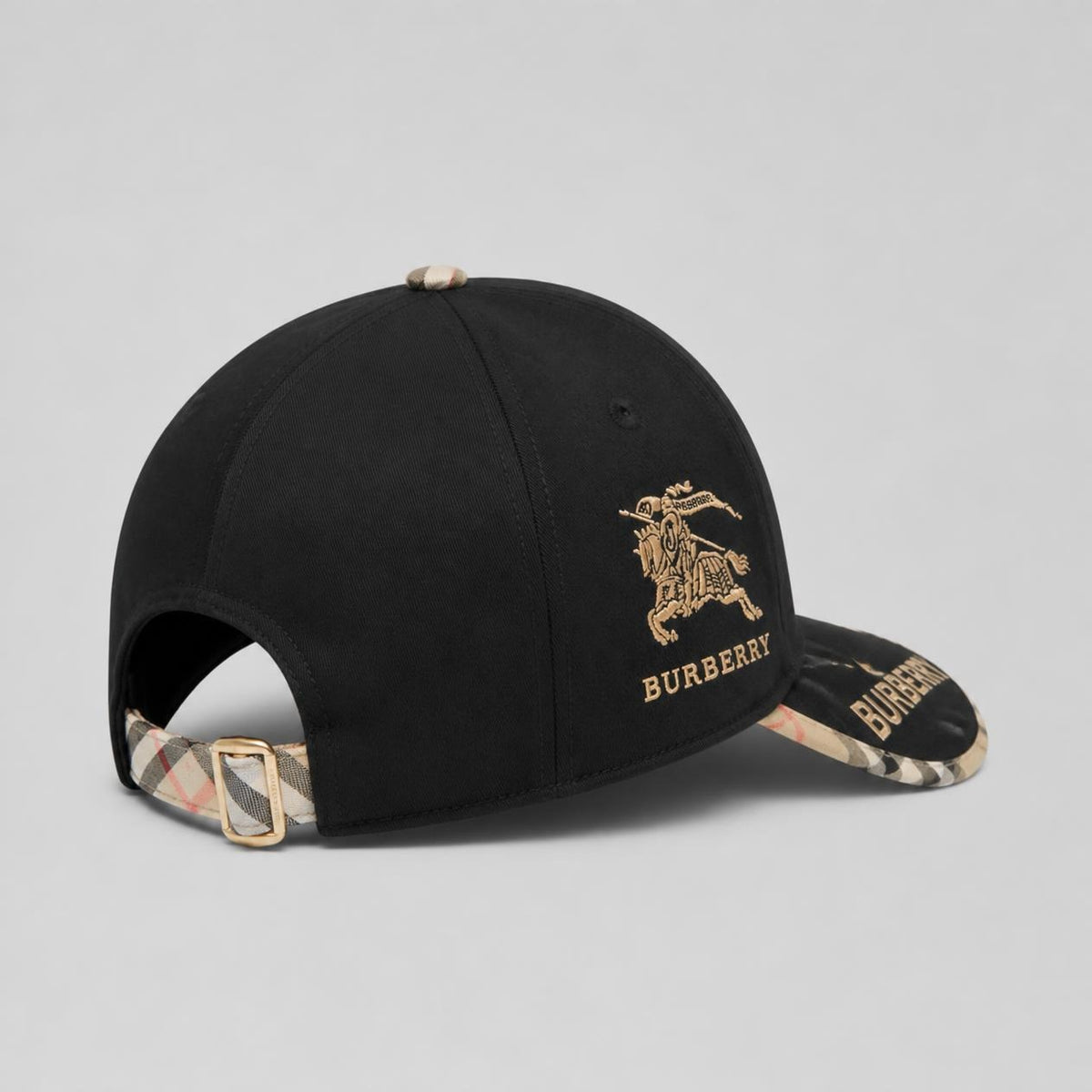 Beige Printed Baseball Cap with Green and Red Side Stripev