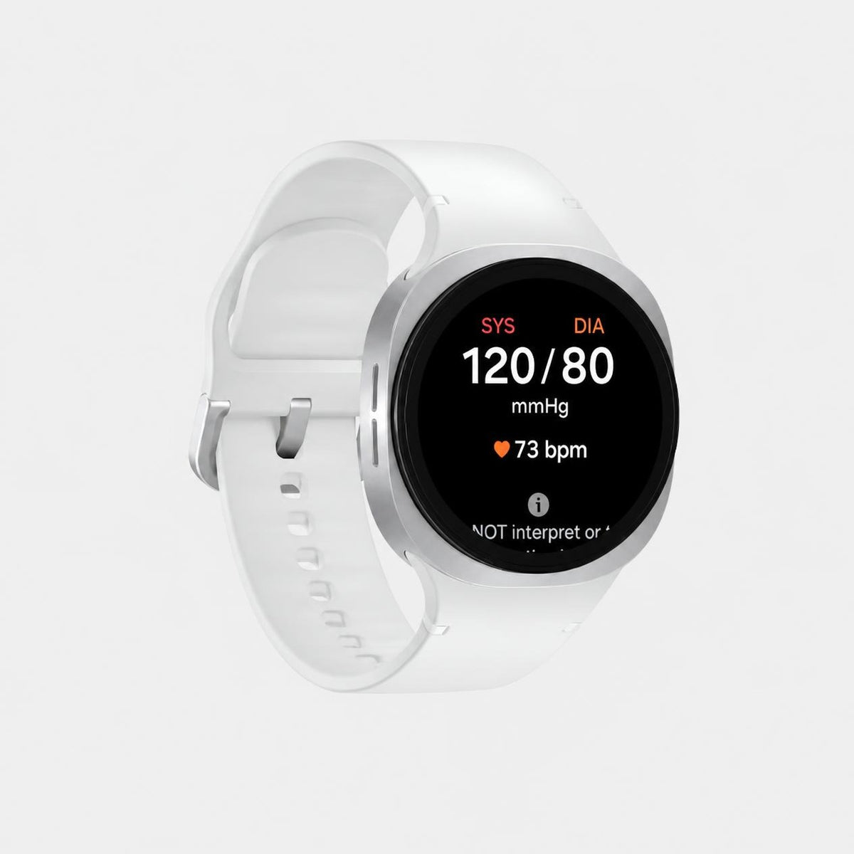 Round Smartwatch with Silver Case and Soft White Band - Everyday & Fitness Wear