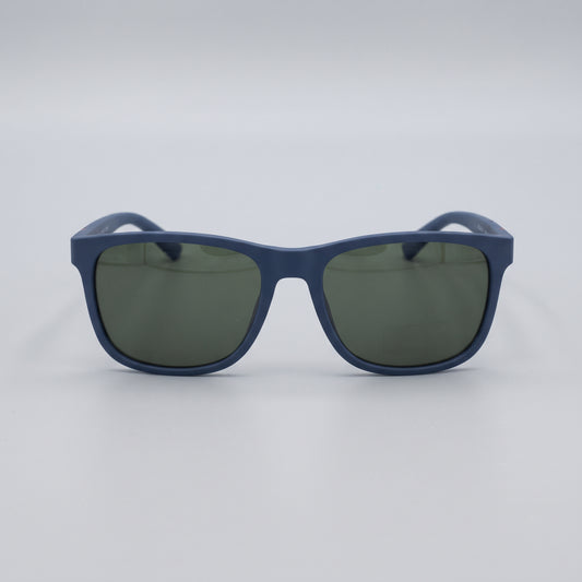 Men’s Square Sunglasses - Matte Navy Blue Frame with Green Lenses