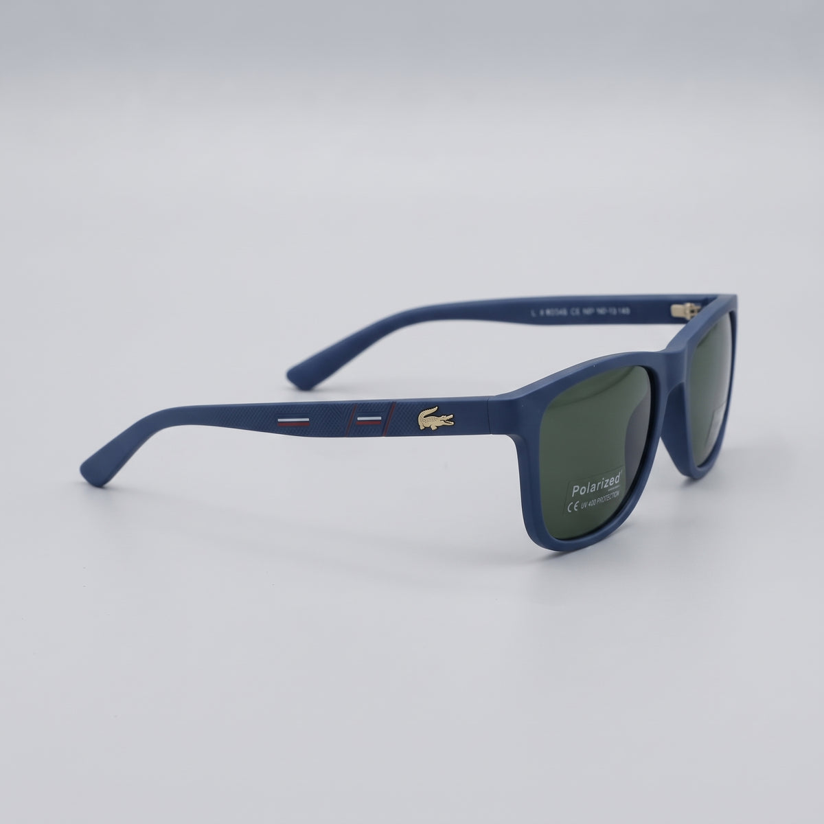 Men’s Square Sunglasses - Matte Navy Blue Frame with Green Lenses