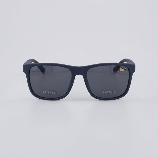 Men’s Square Sunglasses - Matte Navy Blue Frame with Dark Grey Lenses