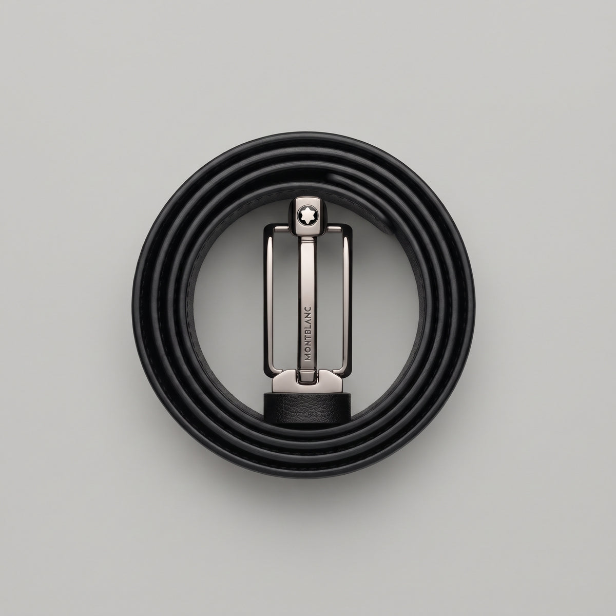 Men’s Black Leather-Look Belt - Gunmetal Pin Buckle, Classic Formal Design