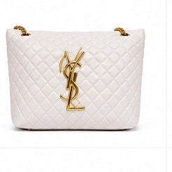 YSL Gaby Chain Shoulder Bag 100% Authentic - White Leather Tote