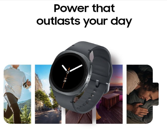 Samsung Galaxy Watch 8 44mm LTE Smartwatch White - Energy Score, GPS, Gemini AI UAE