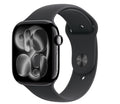 Apple Watch Series 10 GPS 42mm - Jet Black Aluminum Case with Black Sport Band (Renewed)